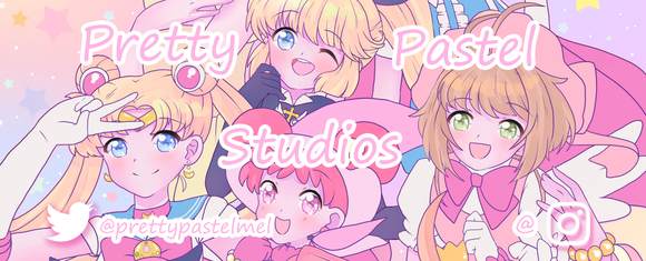 pretty pastel studios magical girl art and anime art
